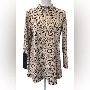 Tyler Boe Beige and Black Floral Top